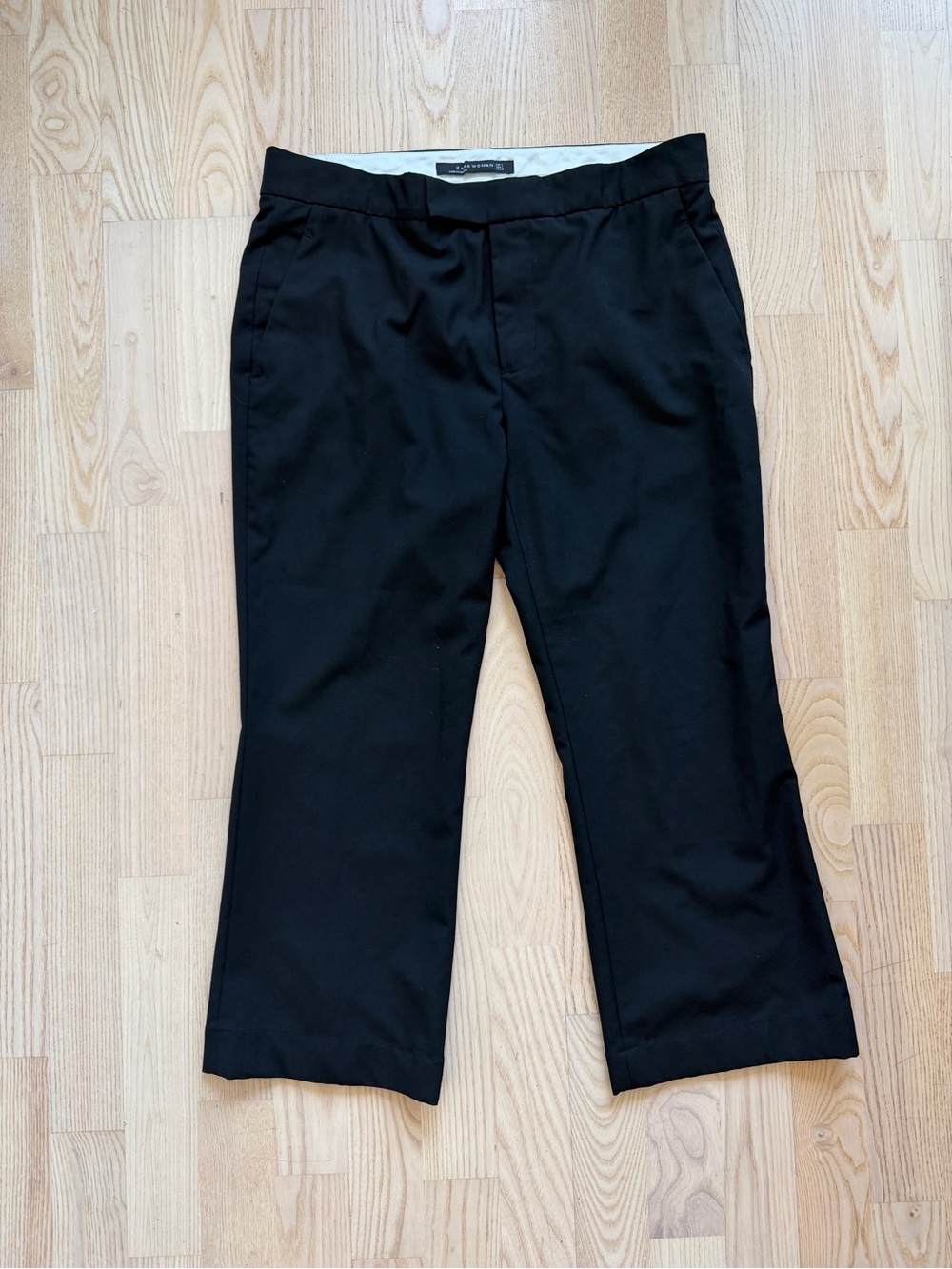 Zara Black Low Rise Trousers Pants - Classic Straight Fit